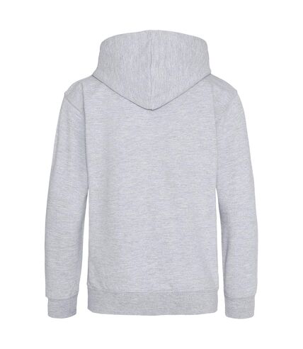 Sweatshirt à capuche et fermeture zippée homme gris chiné/bleu marine Awdis