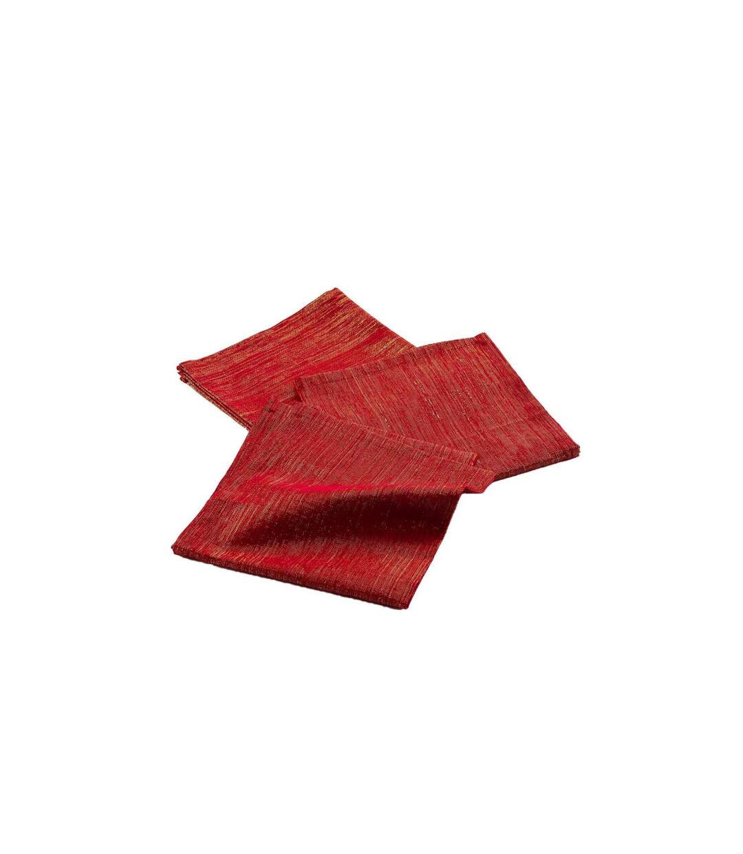 Lot de 3 Serviettes de Table Elegancia 40x40cm Rouge-1