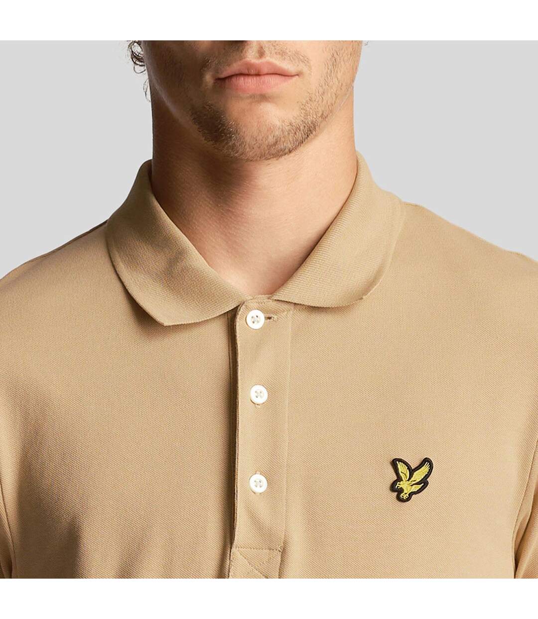Polo Uni Homme Beige Clair Lyle & Scott-4