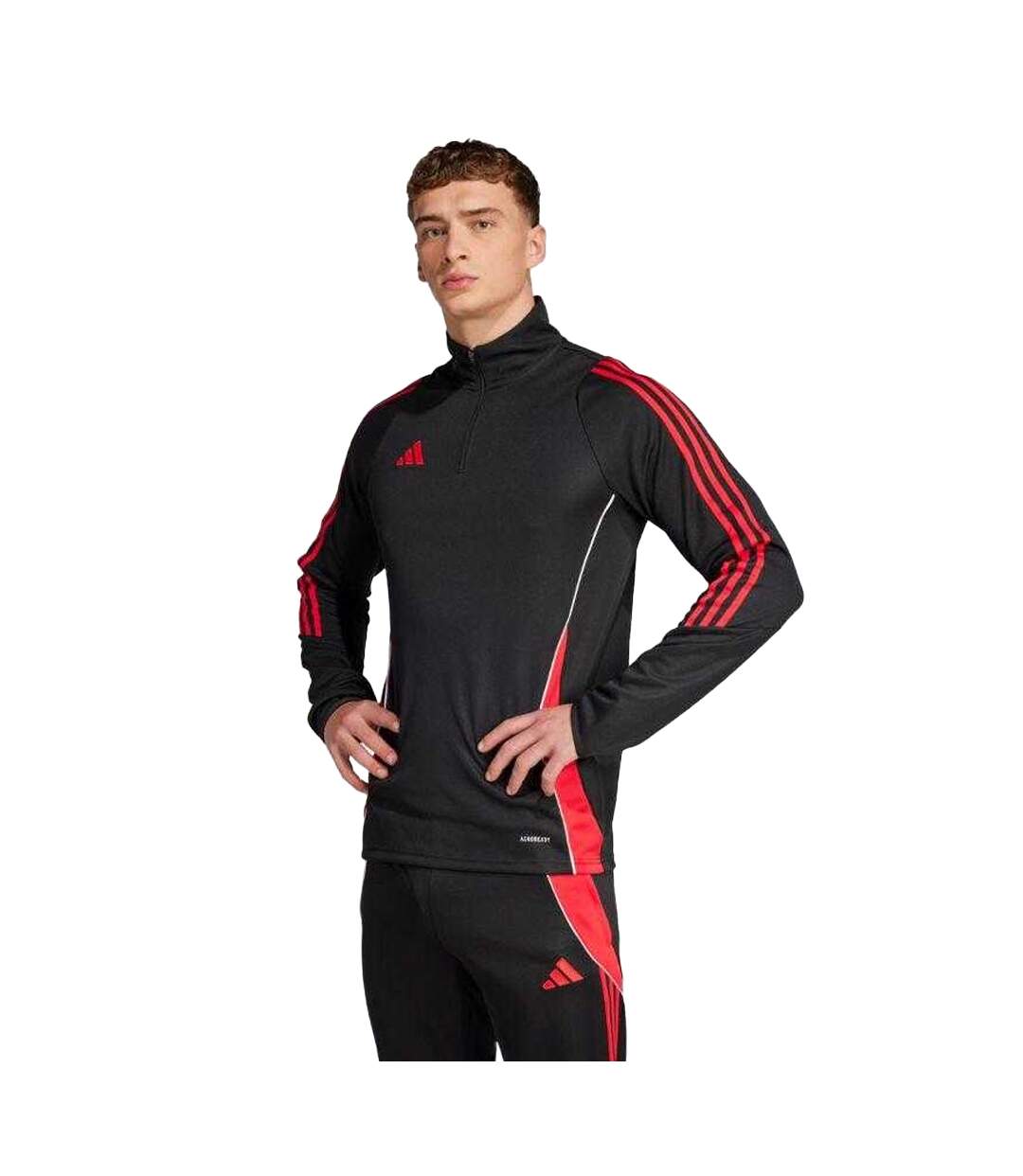 Haut Entraînement Tiro Homme Noir Rouge Adidas-1