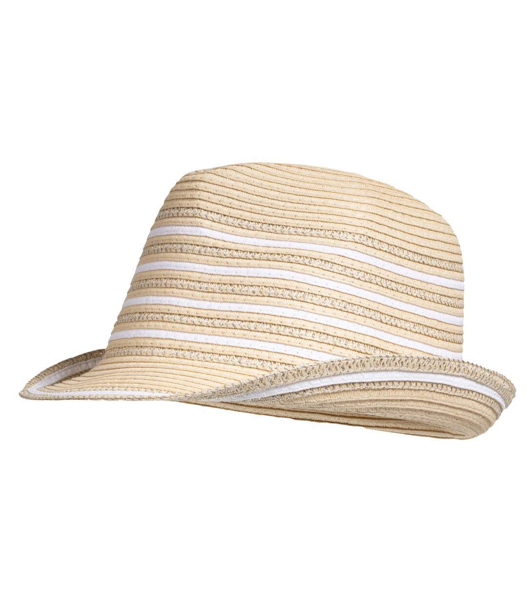 Isotoner Chapeau femme trilby rayé-1