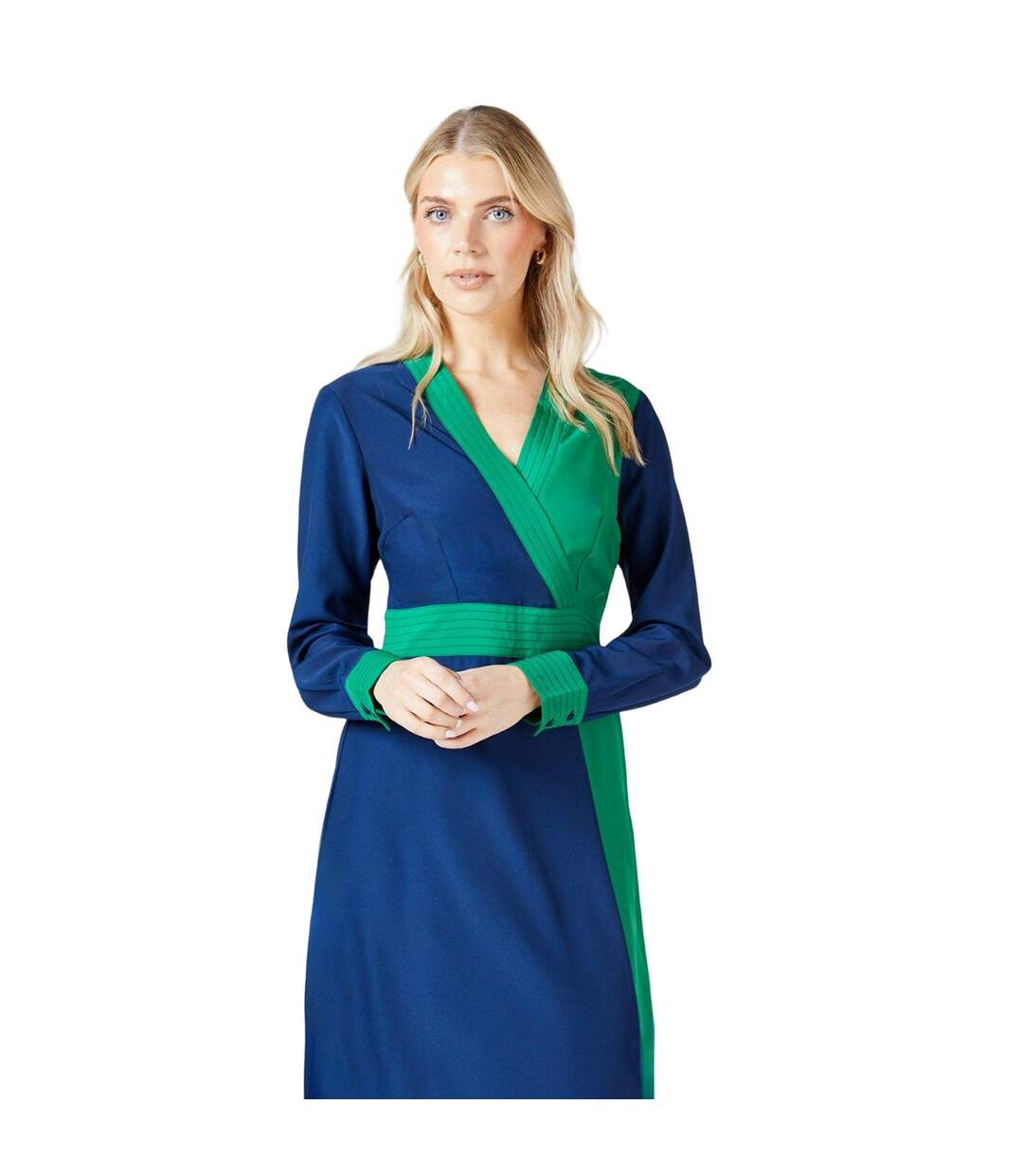 Womens/ladies contrast detail midi dress navy Principles