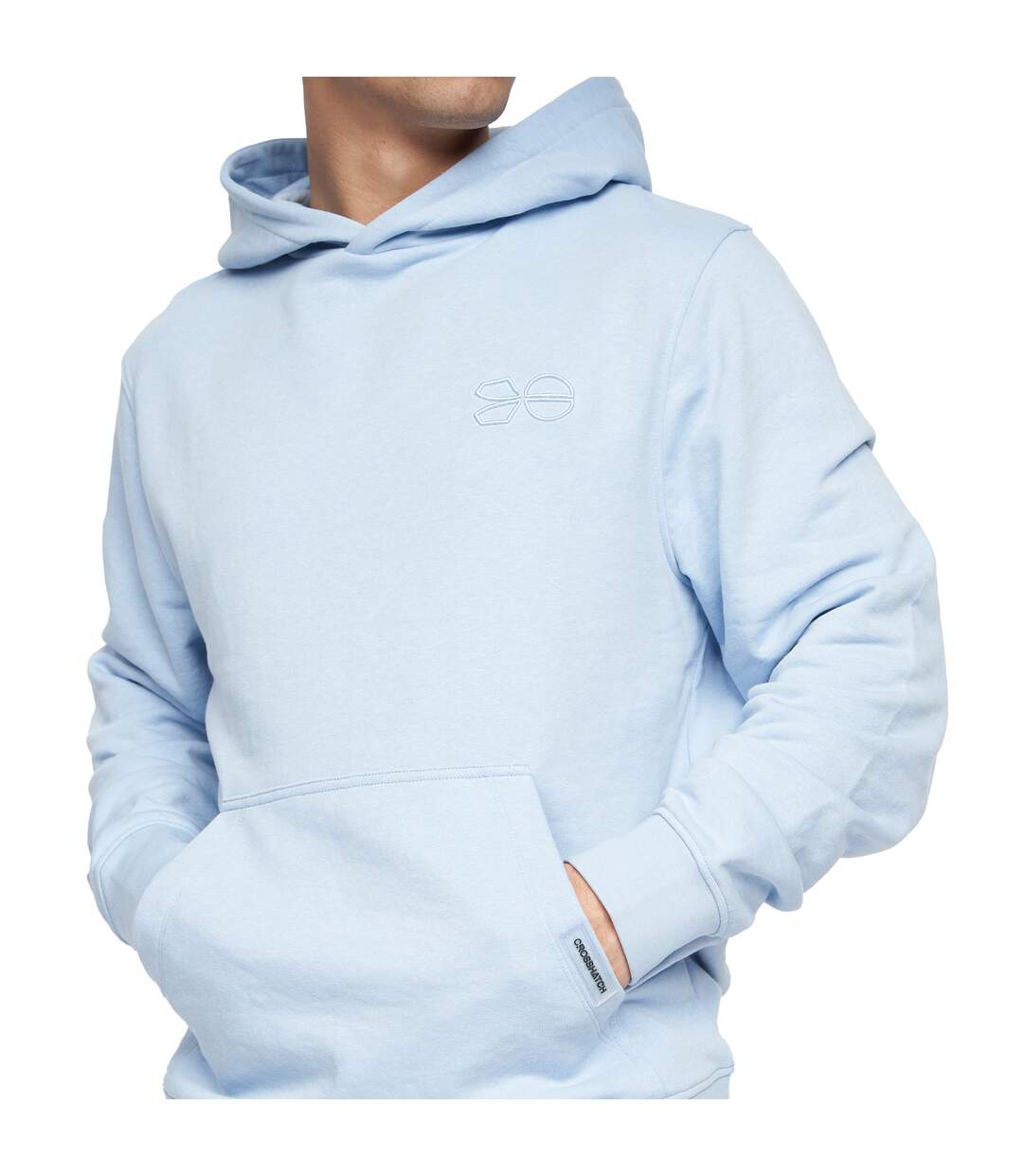 Sweat à capuche emmson homme bleu clair Crosshatch