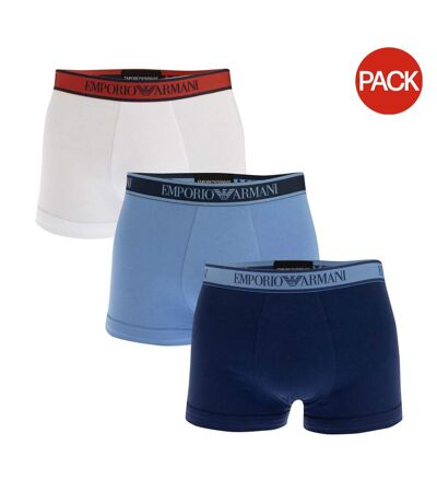 Boxers homme blanc / bleu / bleu marine Emporio Armani