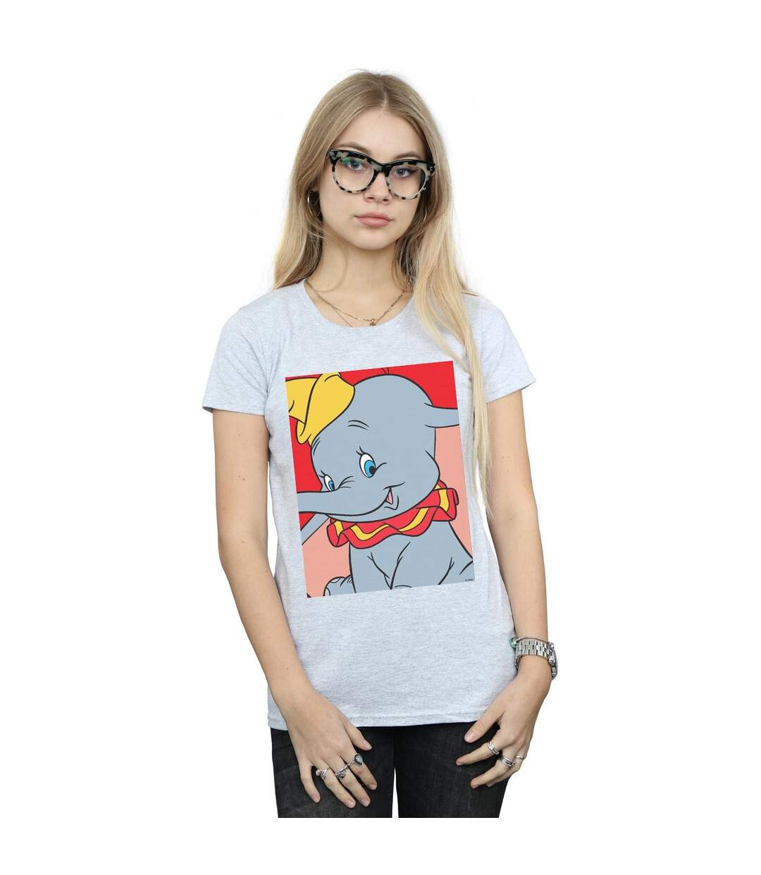 Disney - T-shirt DUMBO PORTRAIT - Femme (Gris chiné) - UTBI15200-2