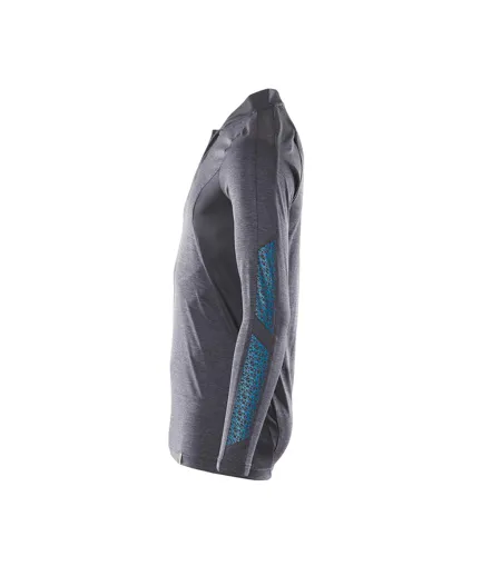 Polo Manches Longues Motif/style Tacheté Accelerate Homme Bleu Marine Foncé Mascot