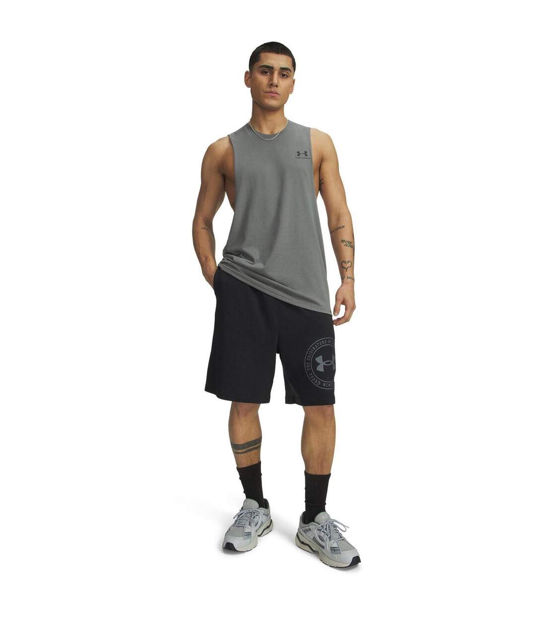 Mens Rival Graphic Shorts Black Under Armour-4