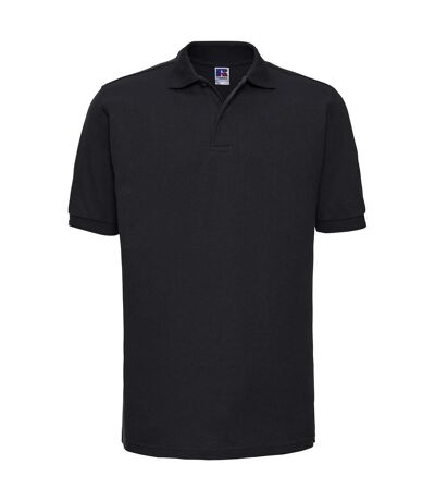 Russell Mens Piqué Hardwearing Polo Shirt (Black) - UTRW9371