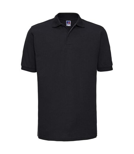 Russell Mens Piqué Hardwearing Polo Shirt (Black)
