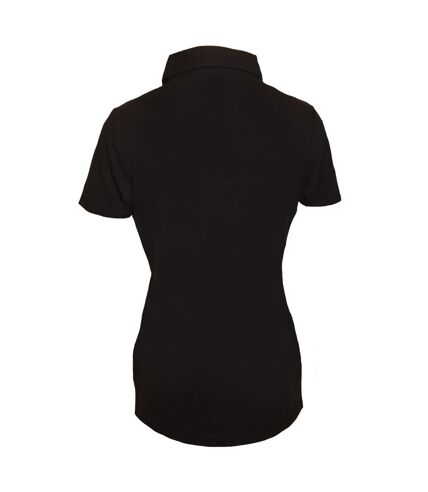 Skinni Fit Ladies/Womens Stretch Polo Shirt (Black) - UTRW1347