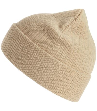 Atlantis Unisex Adult Rio Ribbed Recycled Beanie (Beige) - UTAB614