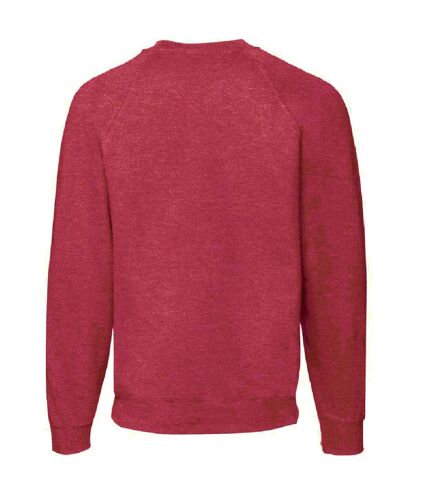 Fruit Of The Loom Mens Raglan Sleeve Belcoro® Sweatshirt (Heather Red) - UTBC368