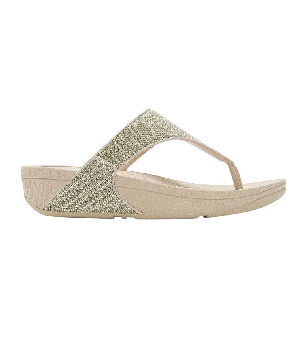Sandales Décontracté Lulu Shimmerlux Femme Blanc Cassé FitFlop-2