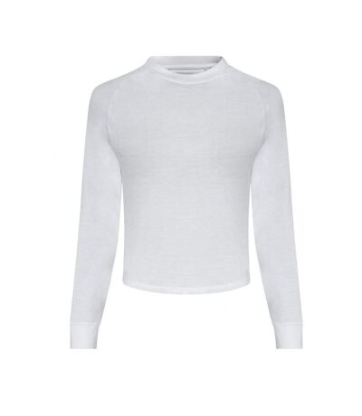 Awdis Womens/Ladies Cross Back Cool Long-Sleeved T-Shirt (Arctic White)