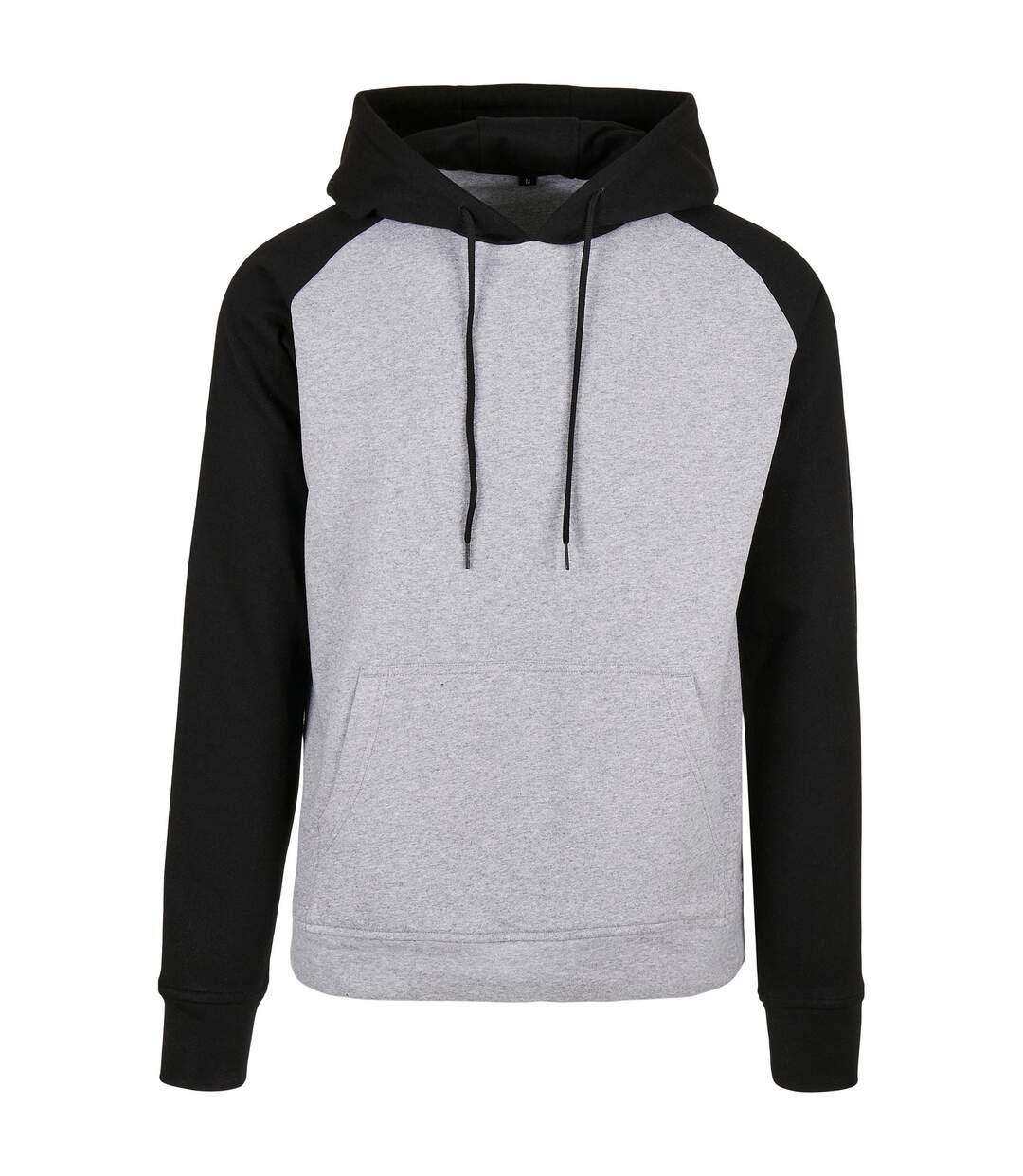 Sweat À Capuche Homme Gris Chiné Noir Build Your Brand-1