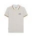 Polo Motif/style Géométrique Homme Blanc Bleu Marine Bleu Clair Lambretta-2