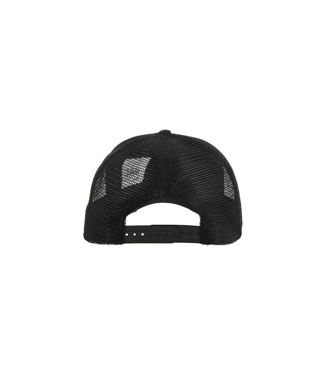 Atlantis Rapper Destroyed 5 Panel Weathered Trucker Cap (Black/Black) - UTAB204-2