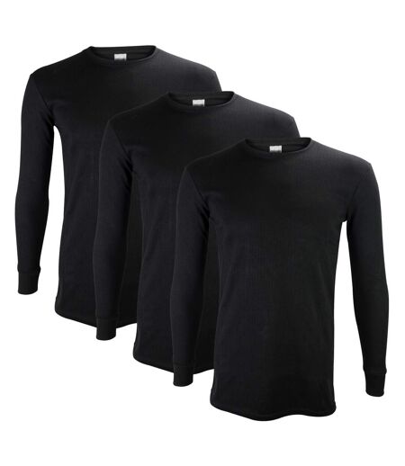 3 Pack Mens Thermal Underwear Top | Winter Base Layer Long Sleeve Top