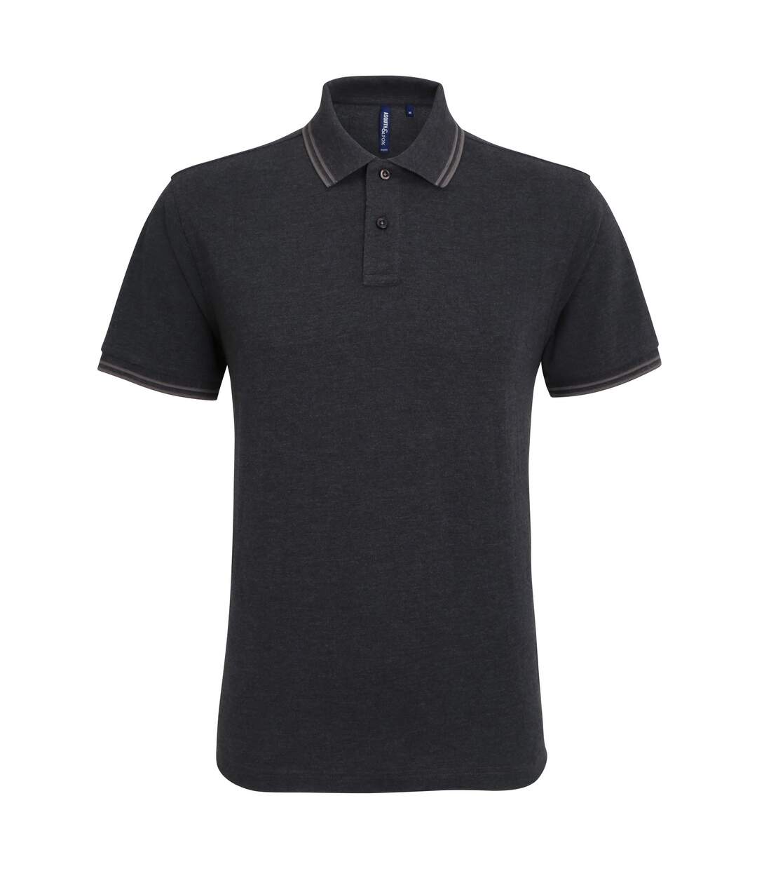 Asquith & Fox - Polo - Homme (Noir chiné/gris) - UTRW4809