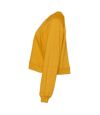 Bella + Canvas Womens/Ladies Raglan Crop Sweatshirt (Mustard Yellow Heather)
