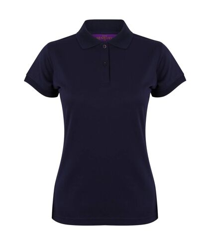 Henbury Womens/Ladies Coolplus® Fitted Polo Shirt (Oxford Navy)