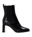 Womens/ladies Giove Textured Block Heel Chelsea Boots Black Diesel-1
