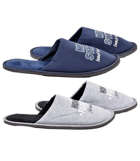 Pantoufles homme lot de 2