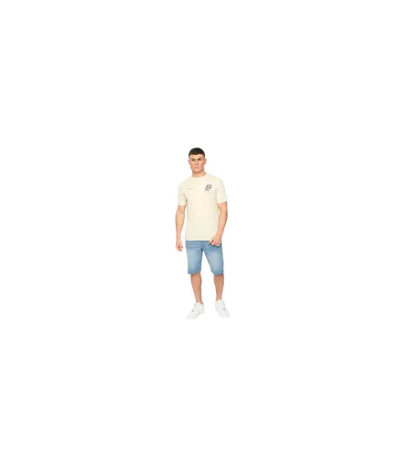 Mens Morville Cotton T-shirt Neutral Crosshatch