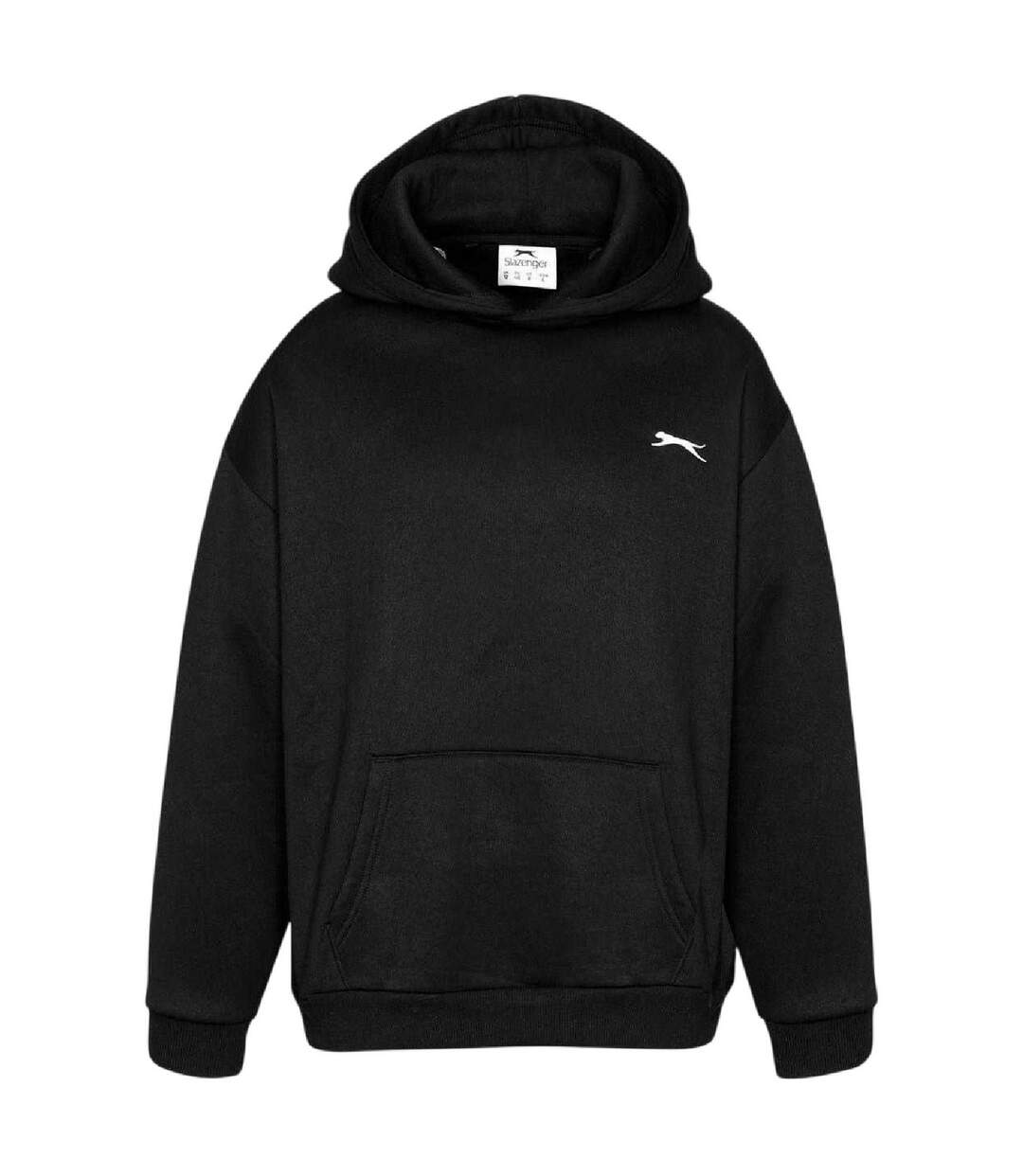 Sweat À Capuche Motif/style Logo Femme Noir Slazenger-1
