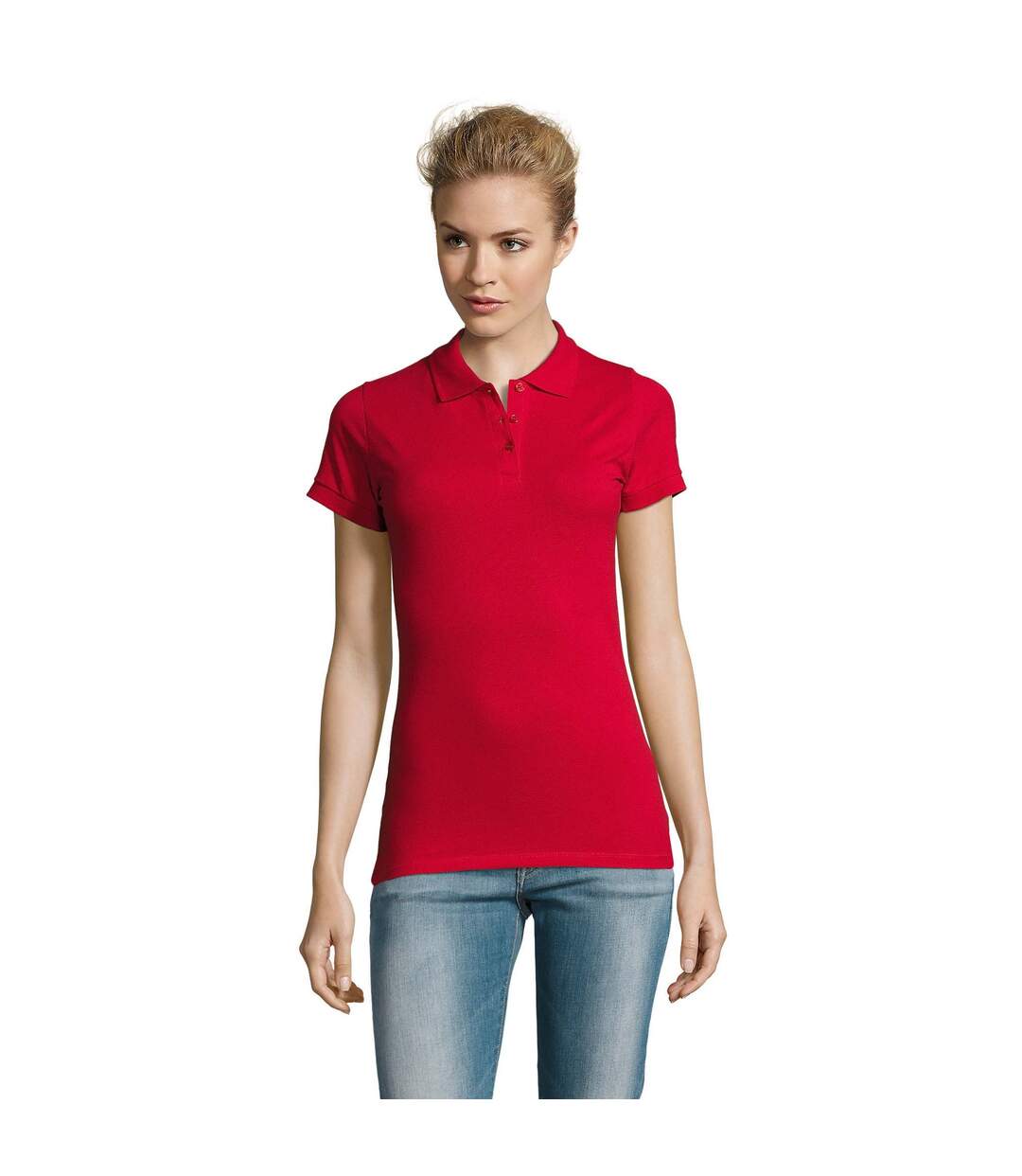 Polo manches courtes perfect femme rouge SOLS