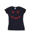 Disney T-Shirt coton grand sourire Mickey Mouse Femme/Ladies (Bleu marine) - UTBI33284-1