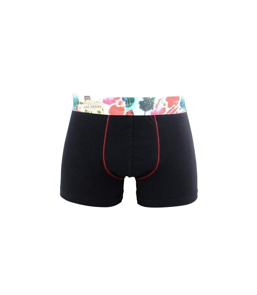 ATHENA Boxer Homme Coton CALIFORNIA Watermelon Noir-1