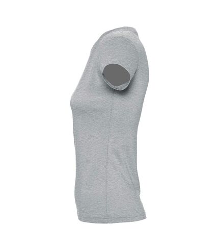SOLS Womens/Ladies Imperial Heavy Short Sleeve T-Shirt (Grey Marl) - UTPC291