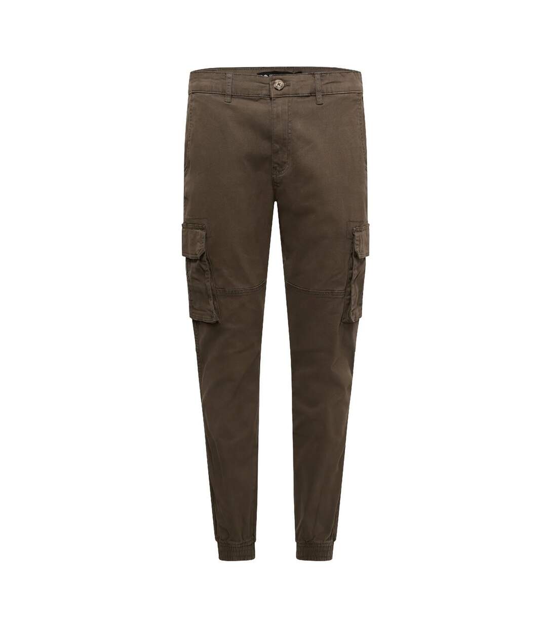 Mens Frentons Cargo Trousers Khaki Crosshatch-1