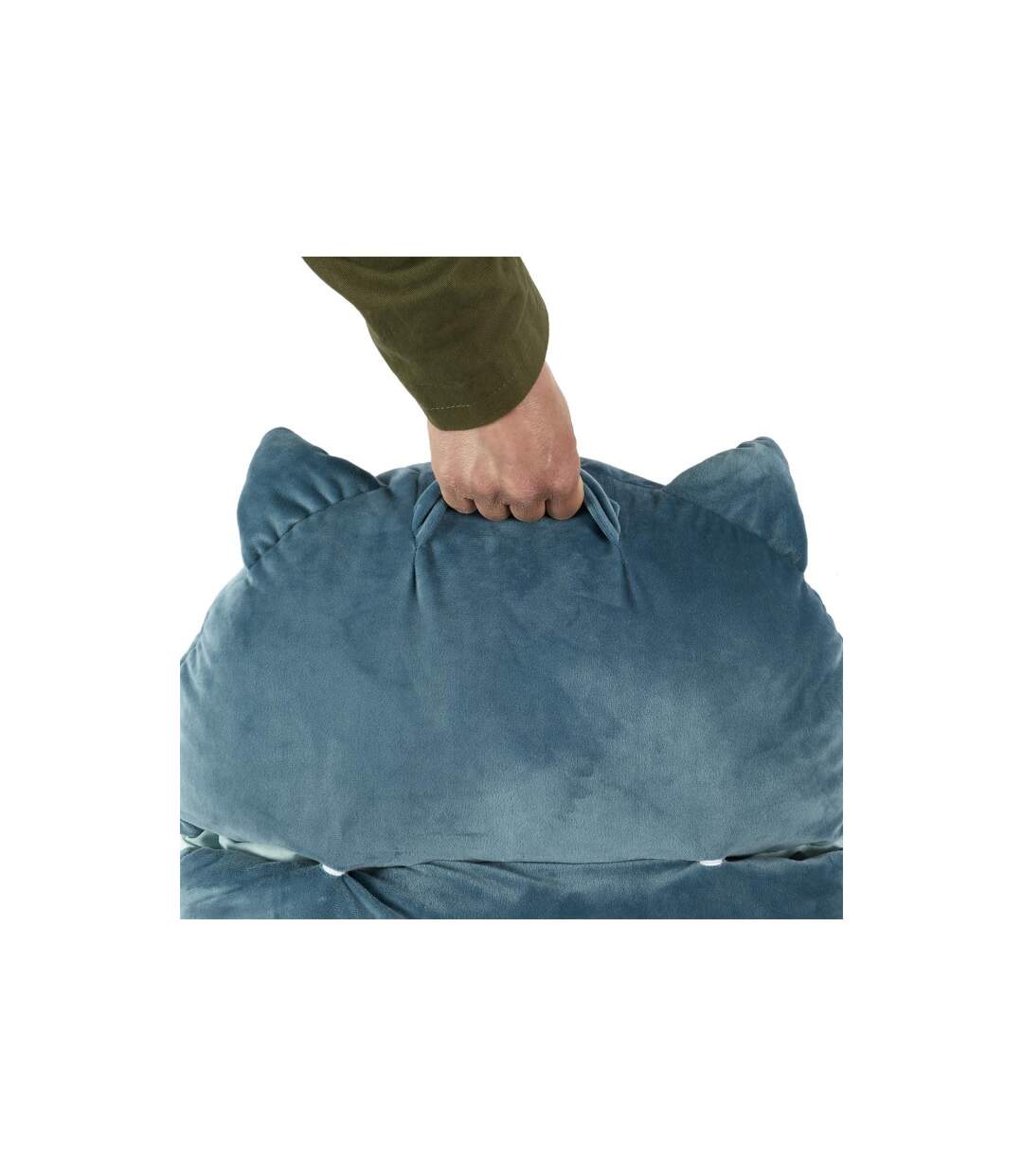 Sac de Couchage Convertible Loup 50x130cm Bleu-5