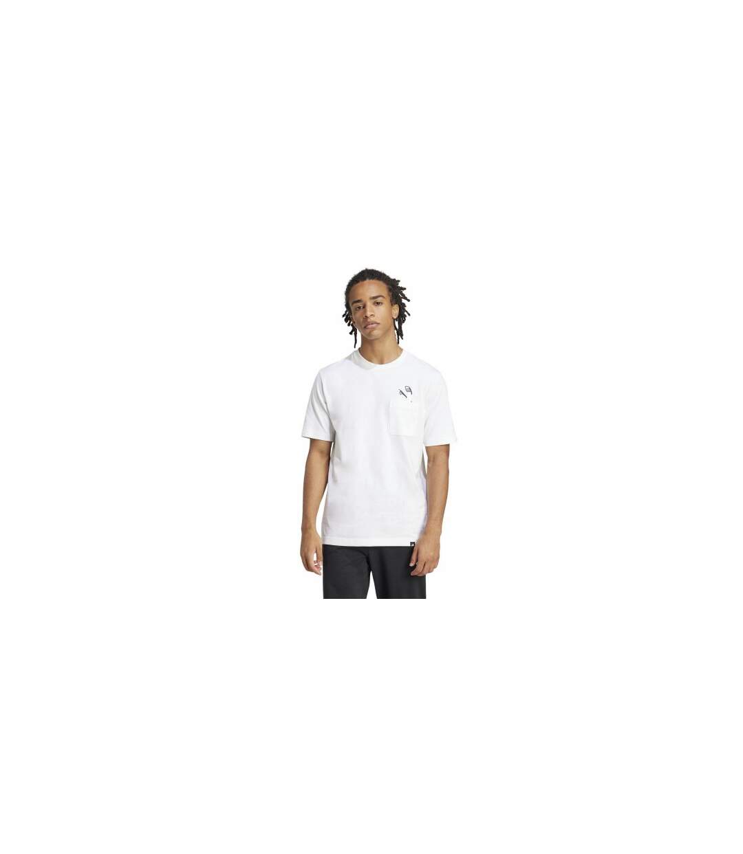T-shirt Motif/style À Enfiler Homme Blanc Adidas-1