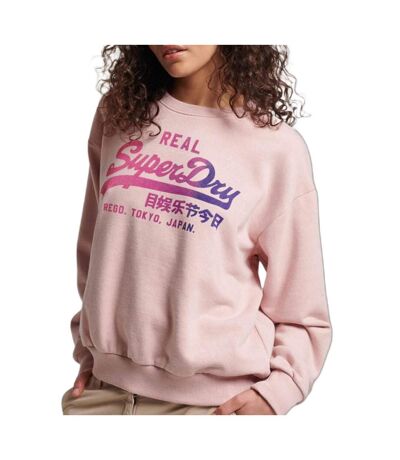 Sweat rose femme superdry tonal graphic - l