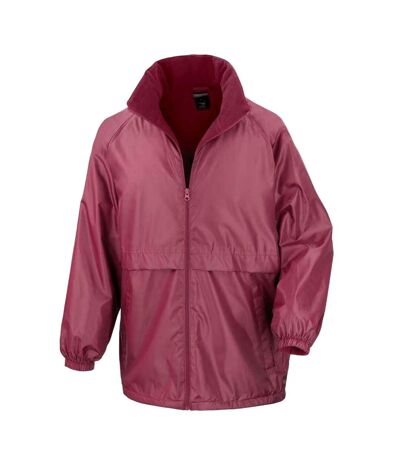 Mens microfleece lined jacket burgundy Result Core