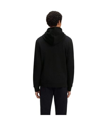 Mens Wetalk Patch Logo Hoodie Black Hugo Boss