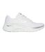 Womens/ladies Arch Fit 2.0 Glow The Distance Trainers White Silver Skechers-3