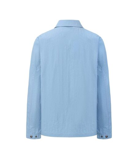Mens Nylon Overshirt Mid Blue Pretty Green