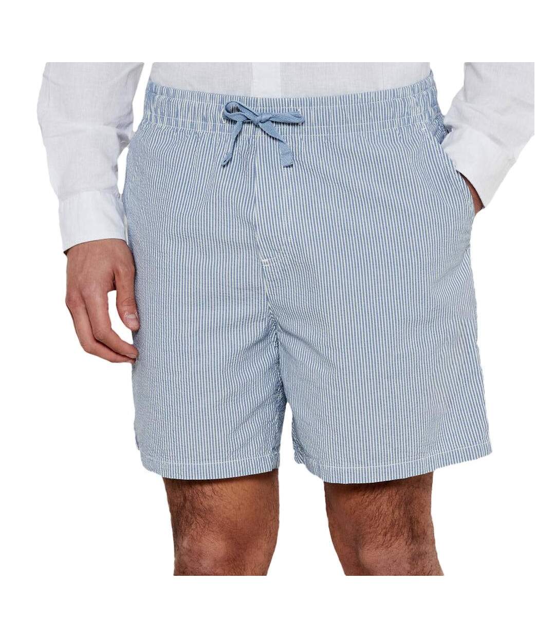 Short bleu homme tommy jeans seersucker - l-1
