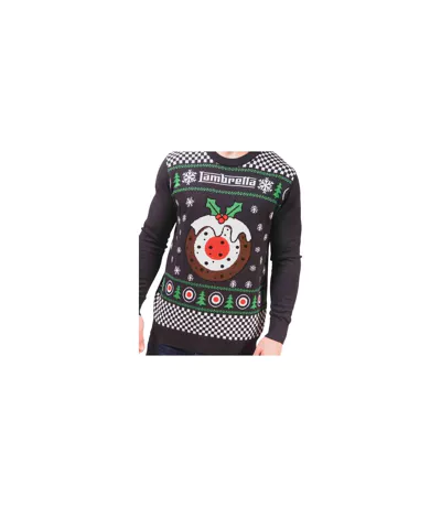 Pull Noël Motif/style Cible Aw25 Homme Bleu Marine Lambretta