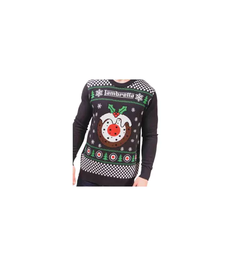 Pull Noël Motif/style Cible Aw25 Homme Bleu Marine Lambretta