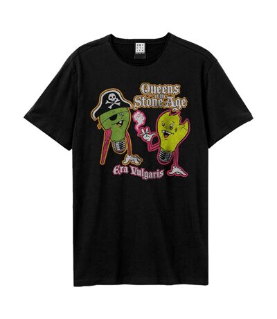 Unisex adult era vulgaris queens of the stone age t-shirt black Amplified