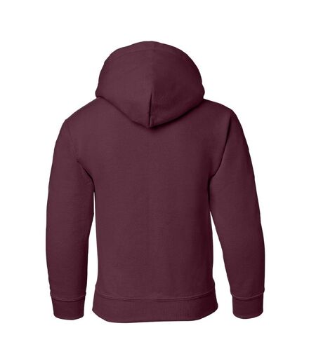 Sweat à capuche unisexe bordeaux Gildan