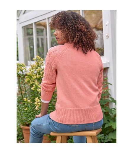 Cardigan Motif/style Fil Femme Rose Chiné WoolOvers