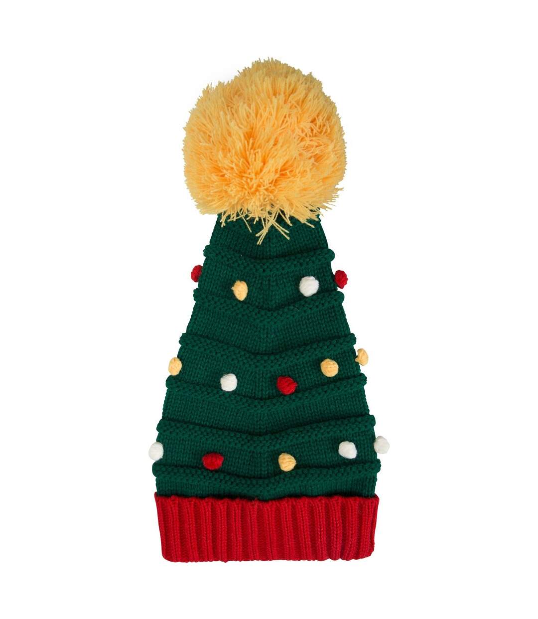 Christmas Tree Beanie Green Red Yellow Mountain Warehouse-4