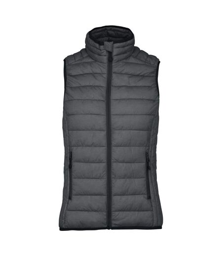 Womens/ladies Lightweight Down Bodywarmer Marl Dark Grey Kariban