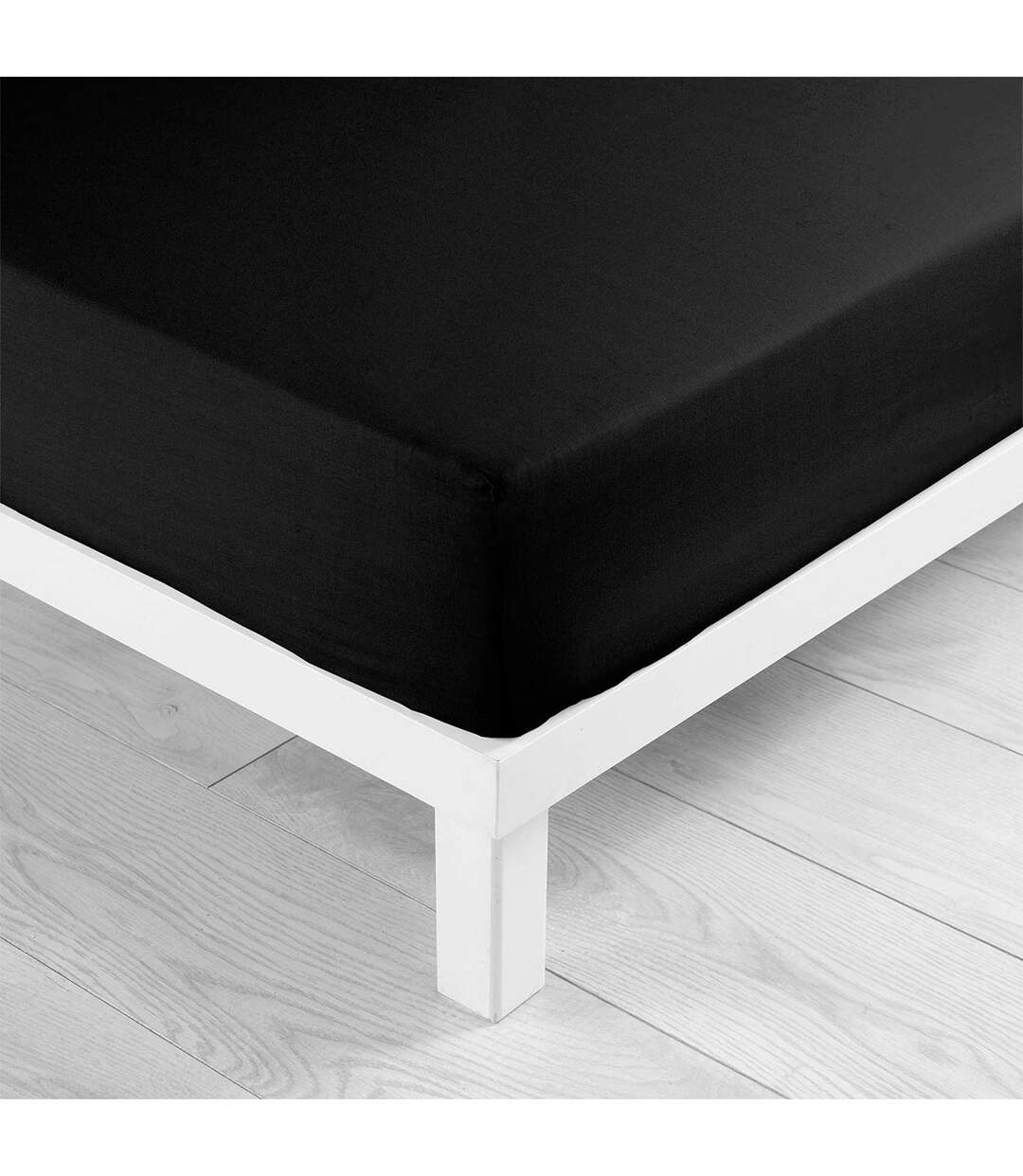 Drap Housse Microfibre Oscar 90x190cm Noir-2